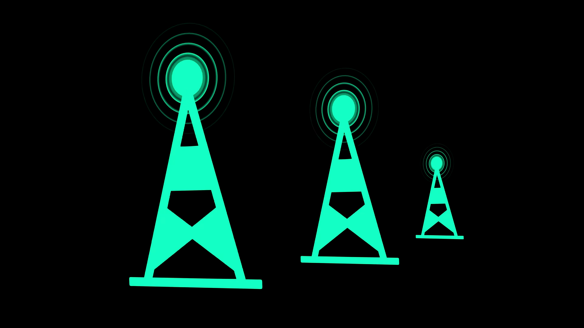 Signal Tower Broadcasting Radio Waves Stock Footage SBV-353999134 ...