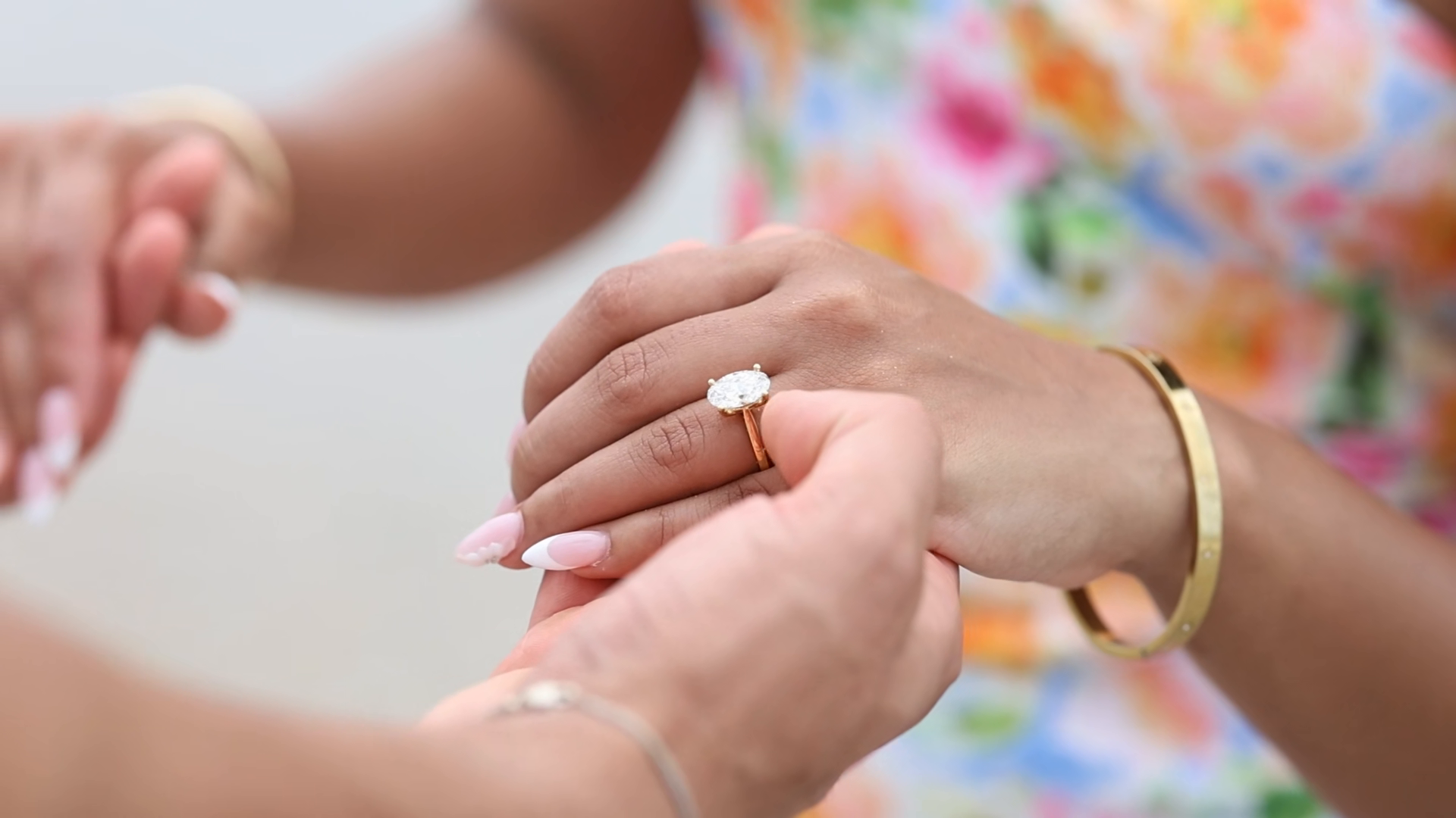Romantic Moment Of Man Holding Hands With Stock Footage SBV-353634113 ...