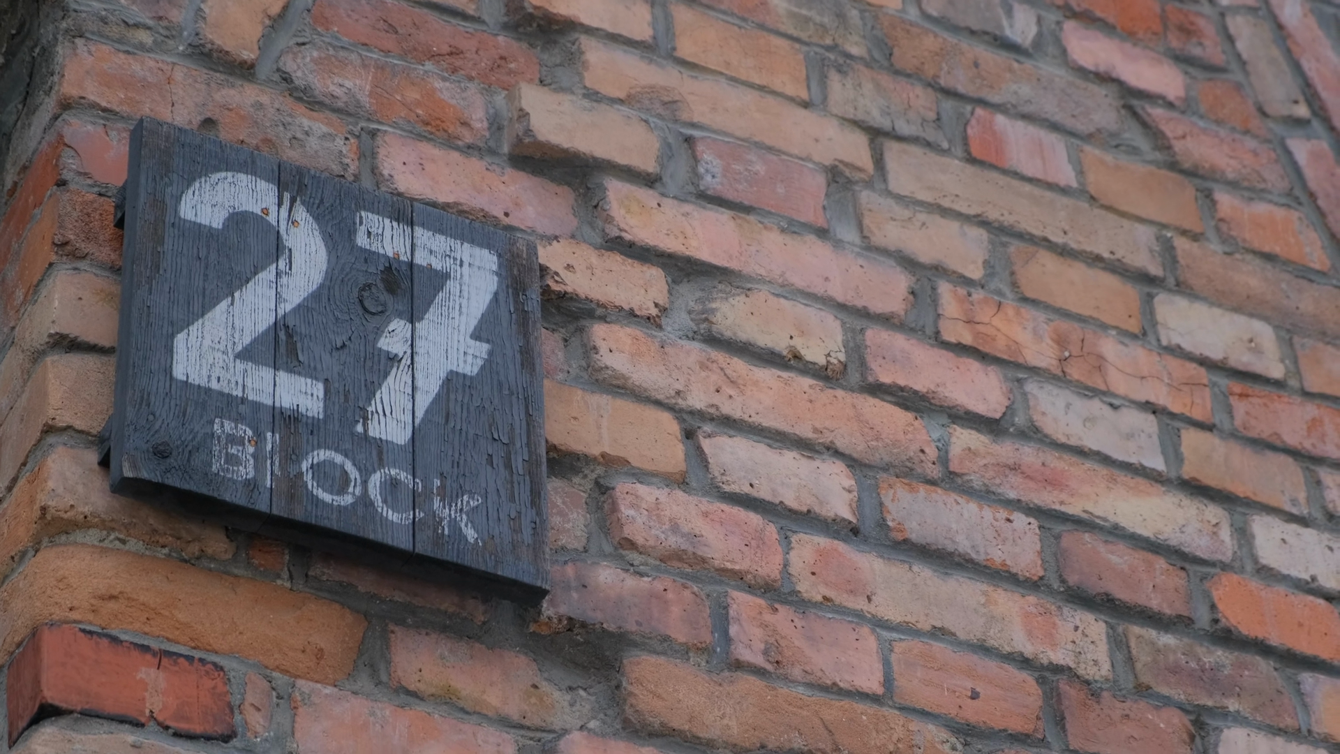 Block 27 Sign On Brick Wall Barrack At Stock Footage SBV-354268029 ...