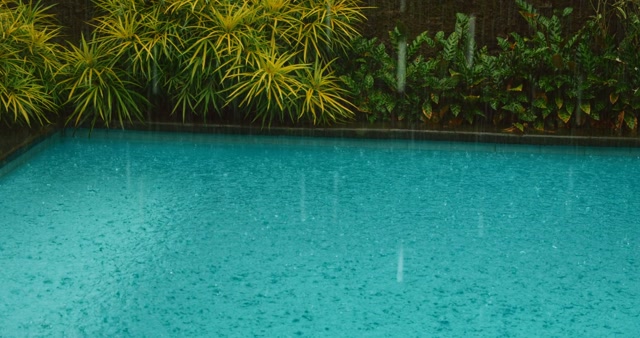 Swimming Pool Rain Stock Footage: Royalty-Free Video Clips - Storyblocks