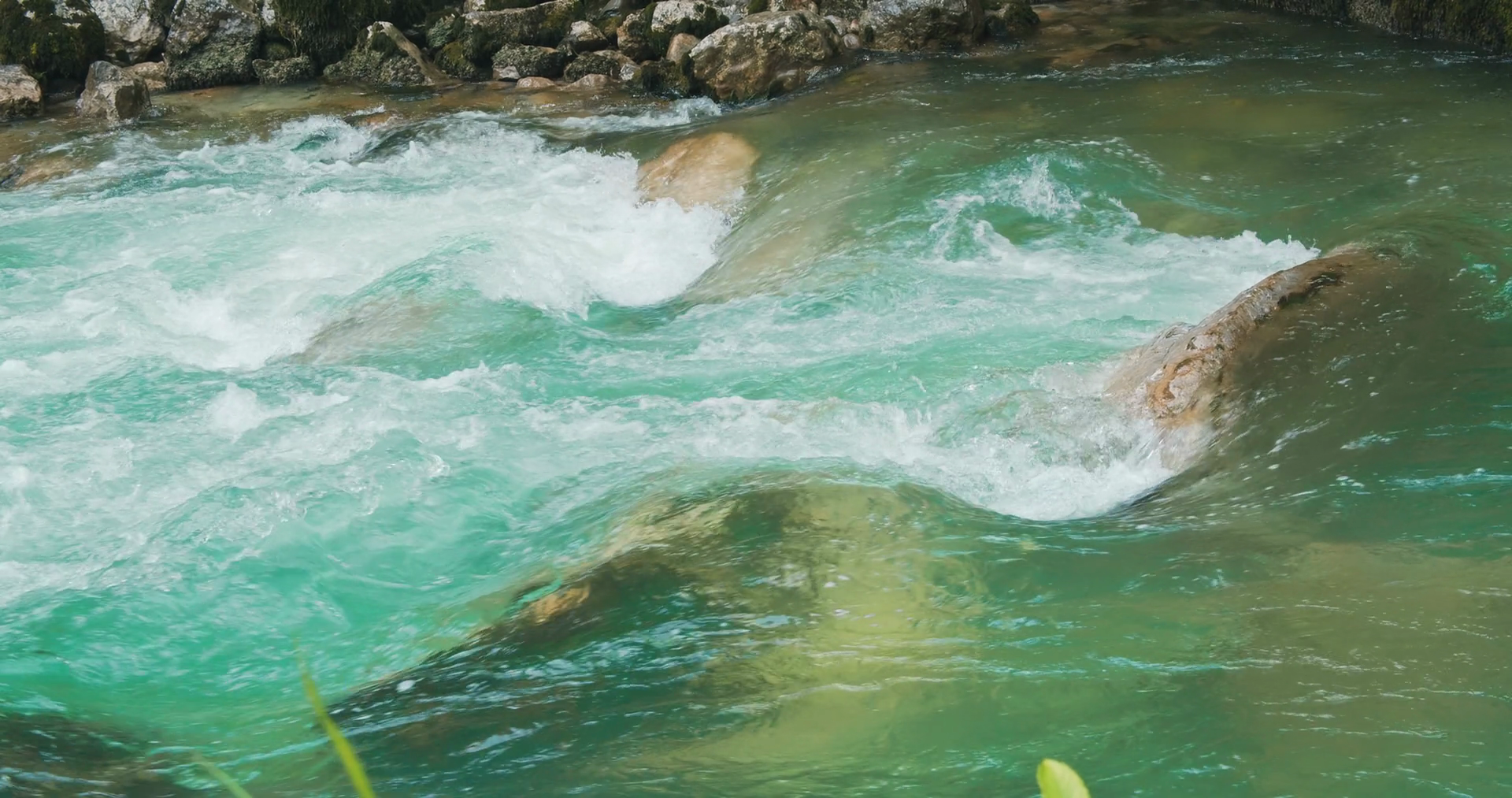 Clear Water Stream Flowing In Rocky Gorge Stock Footage SBV-348640648 ...