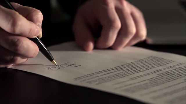 Signing Contract Animation Stock Footage: Royalty-Free Video Clips ...