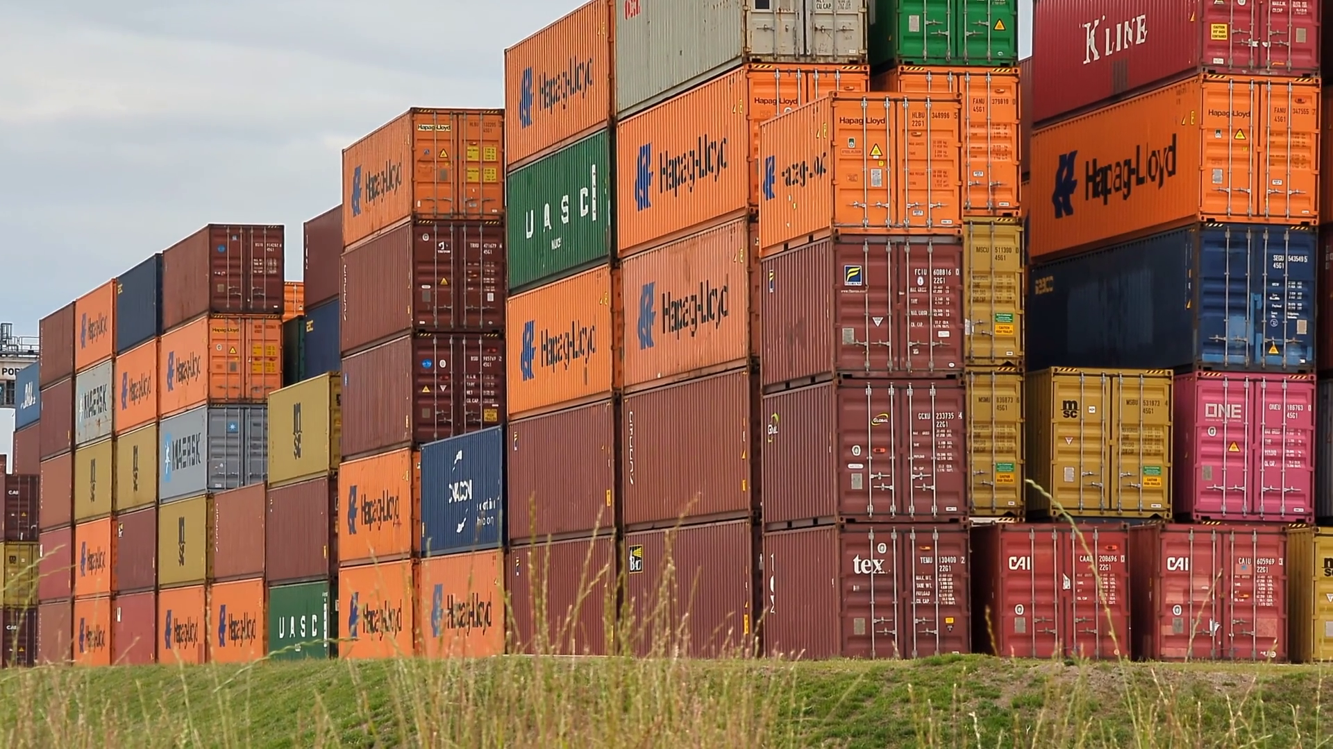 Industrial Container Yard Logistic Import Stock Footage SBV-352882884 ...