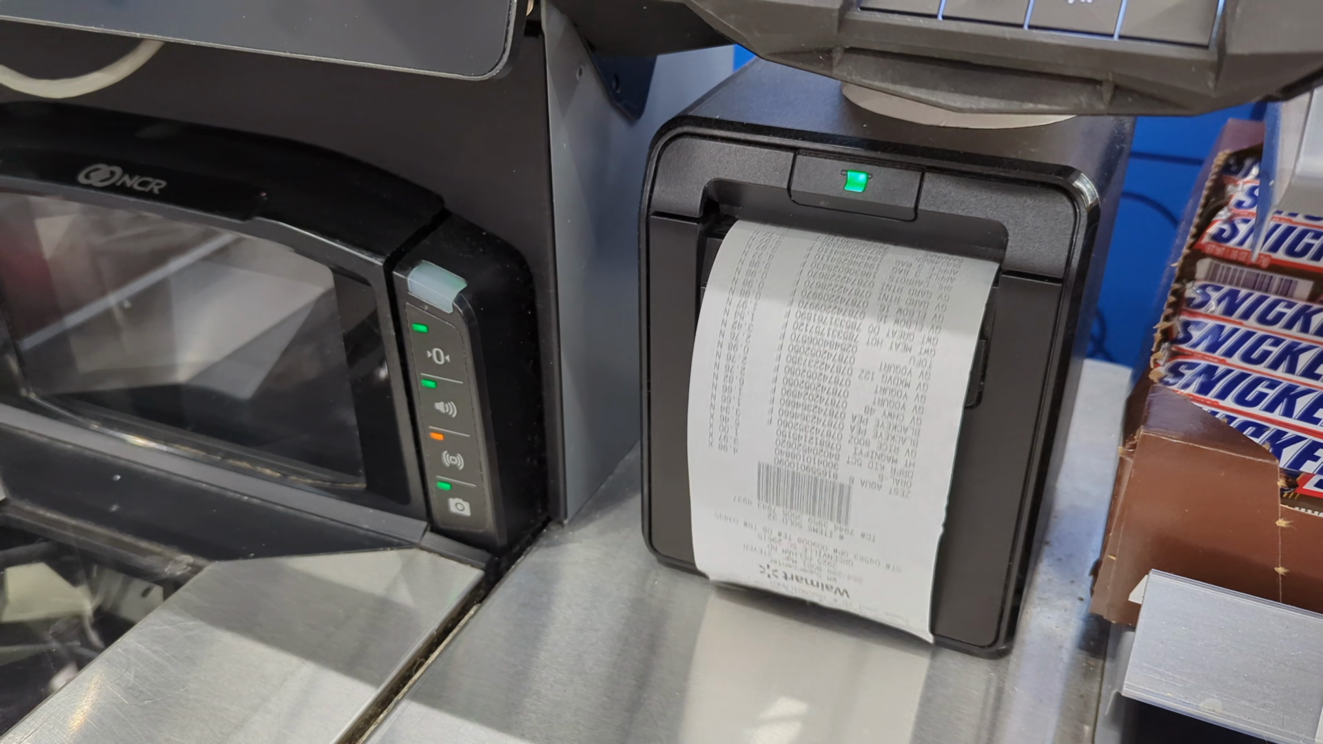 Receipt At Self-checkout Counter Inside Stock Footage SBV-353673869 ...