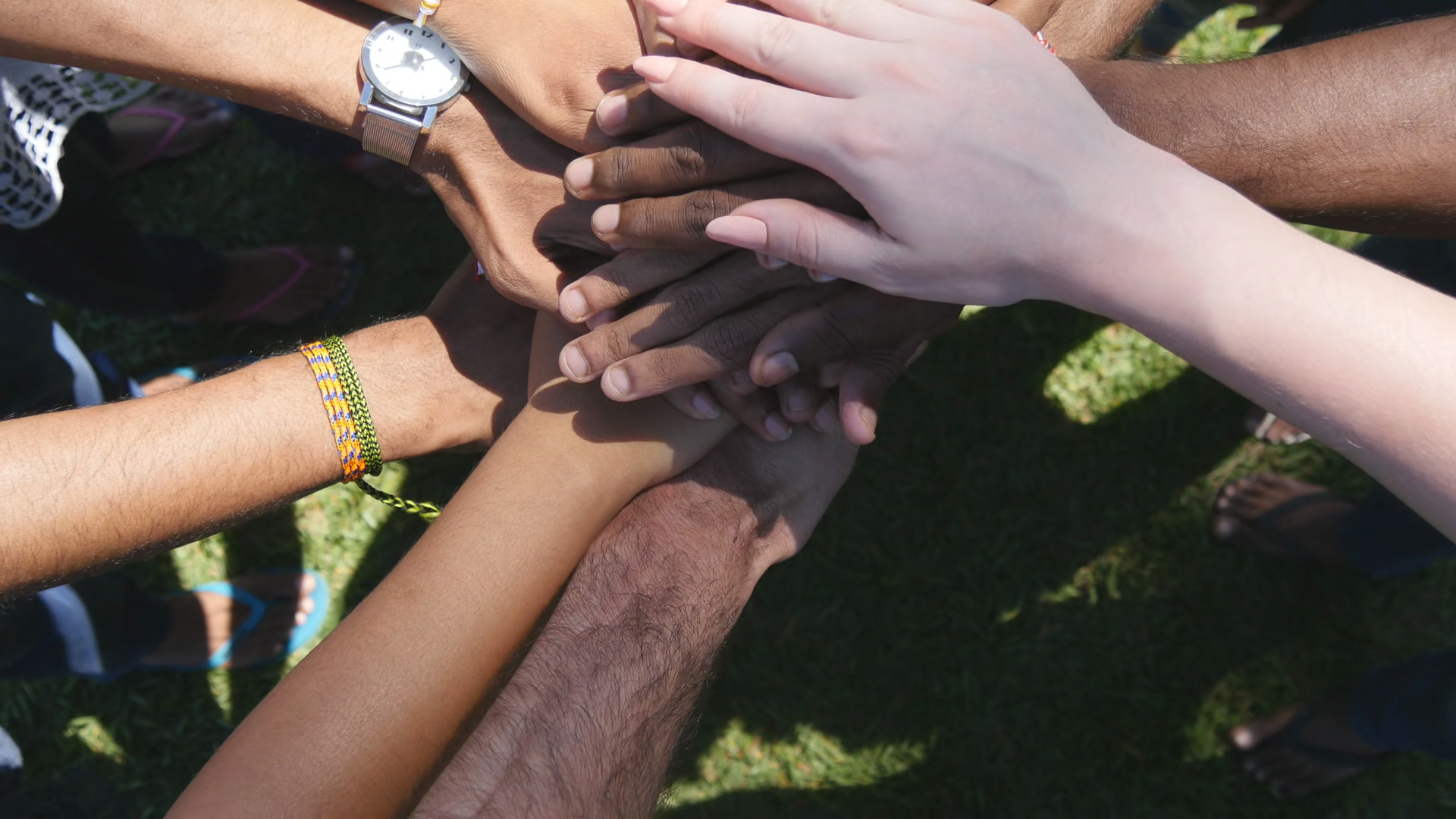 Arm Of Races Colors Stacked Together One In Stock Footage SBV-354070906 ...
