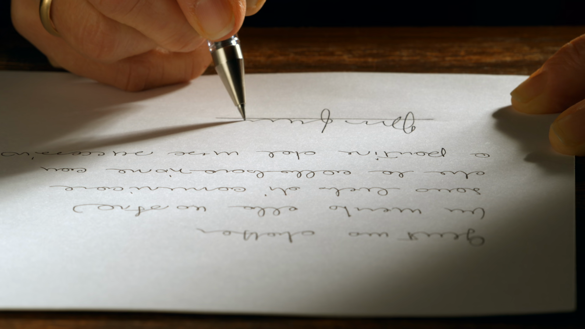 Slow Motion Shot Of Hand Writing Personal Stock Footage SBV-353910886 ...