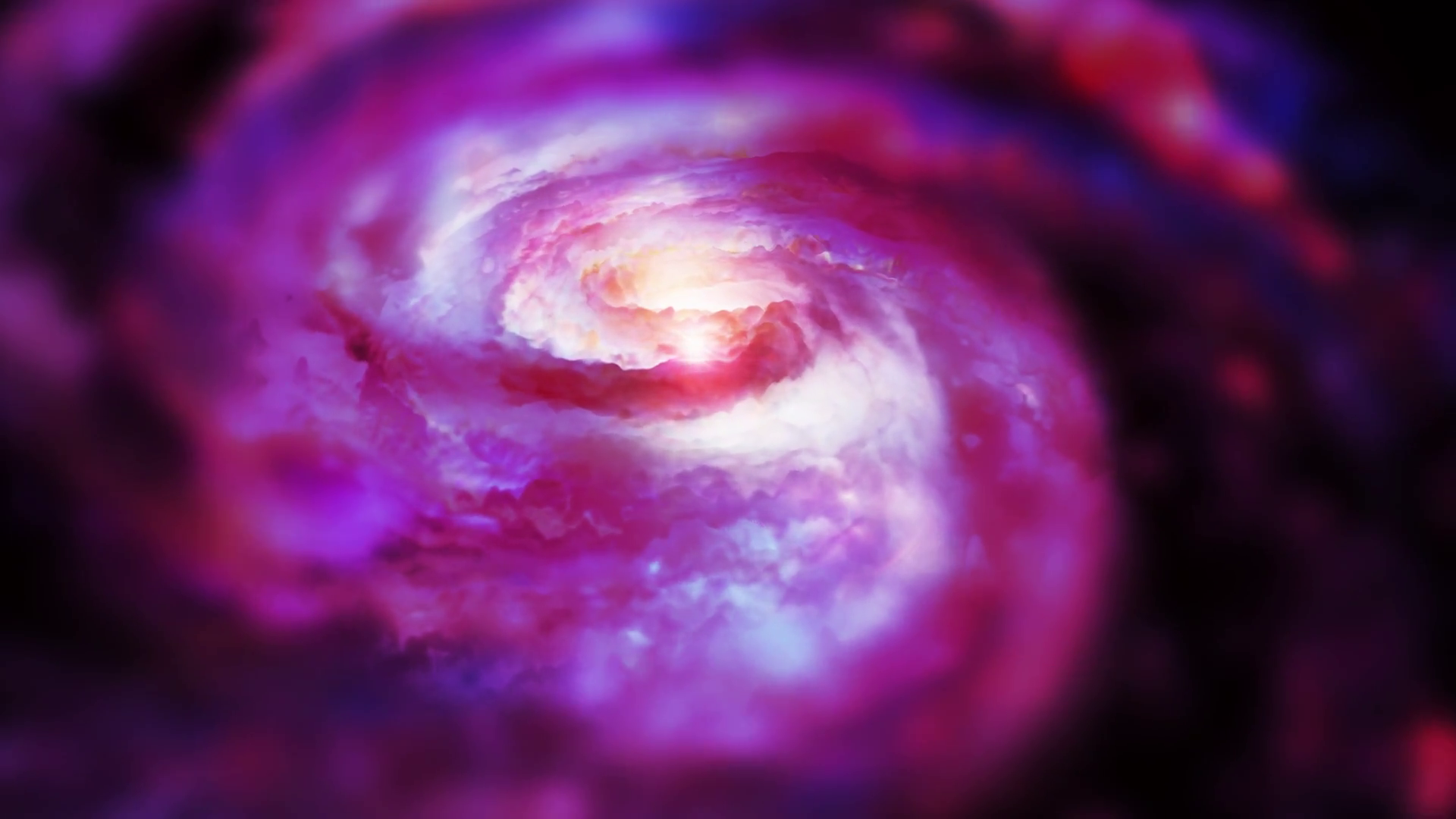 A Bright Spiraling Galaxy Rotates In Space Stock Motion Graphics SBV ...