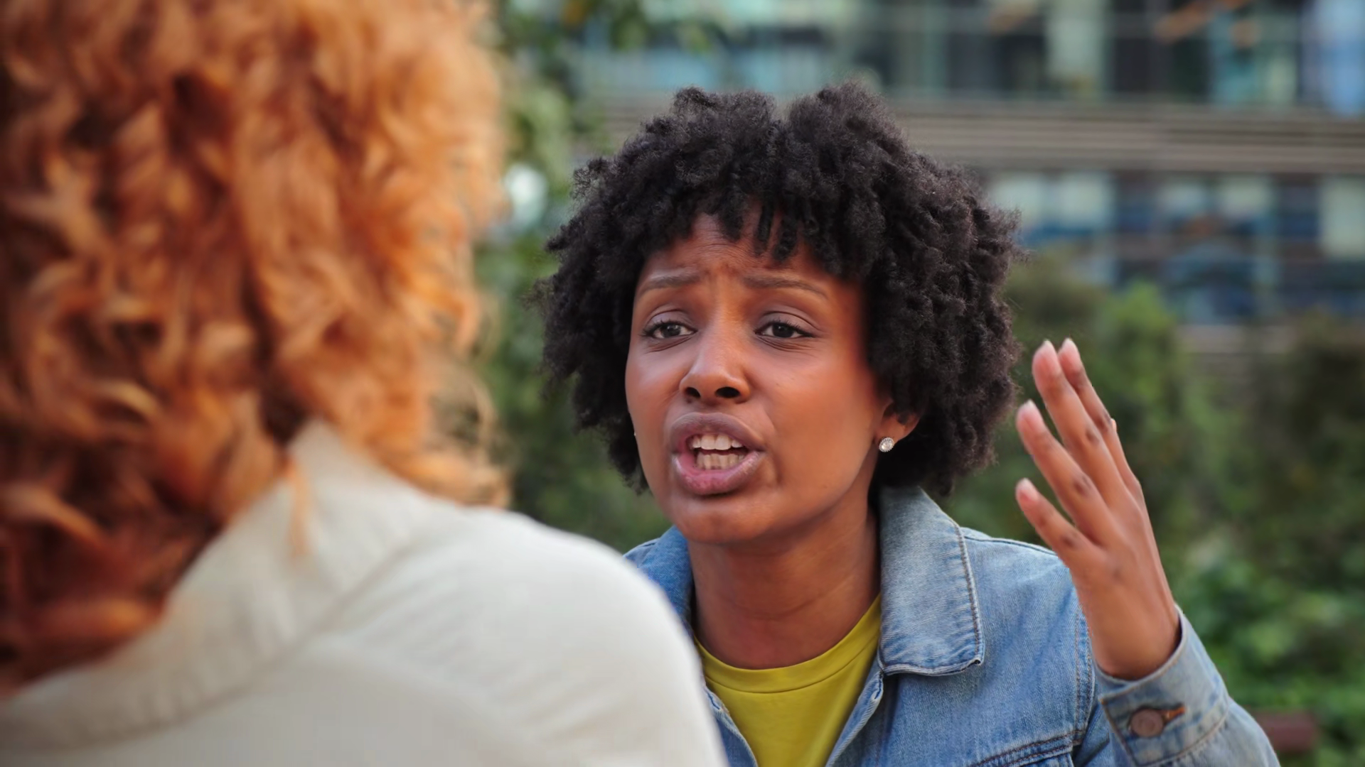 Two Women Engaged In Serious Conversation Stock Footage SBV-354294439 ...