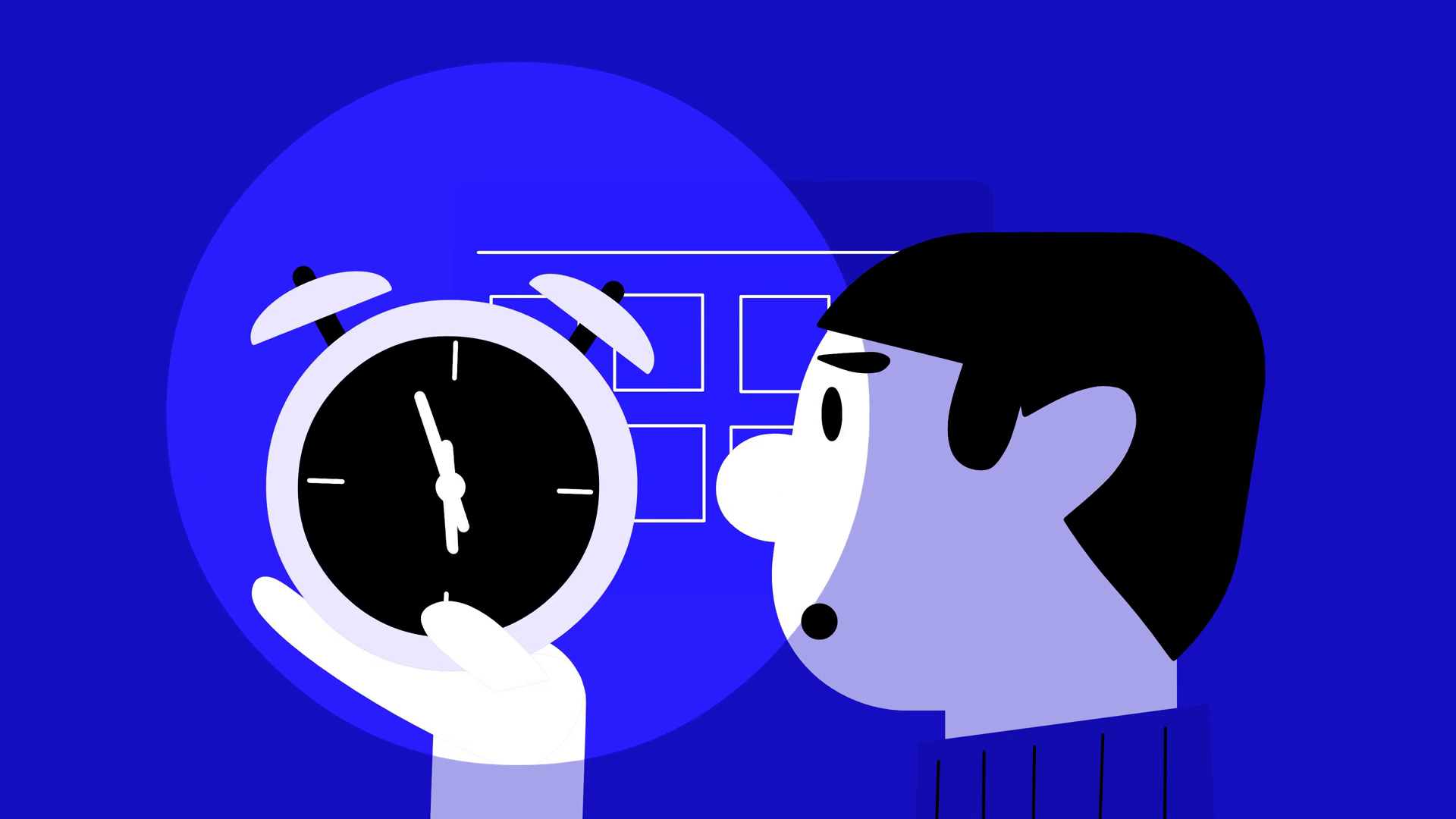 Animation Of Person Holding Clock Depicting Stock Footage SBV-352671336 ...