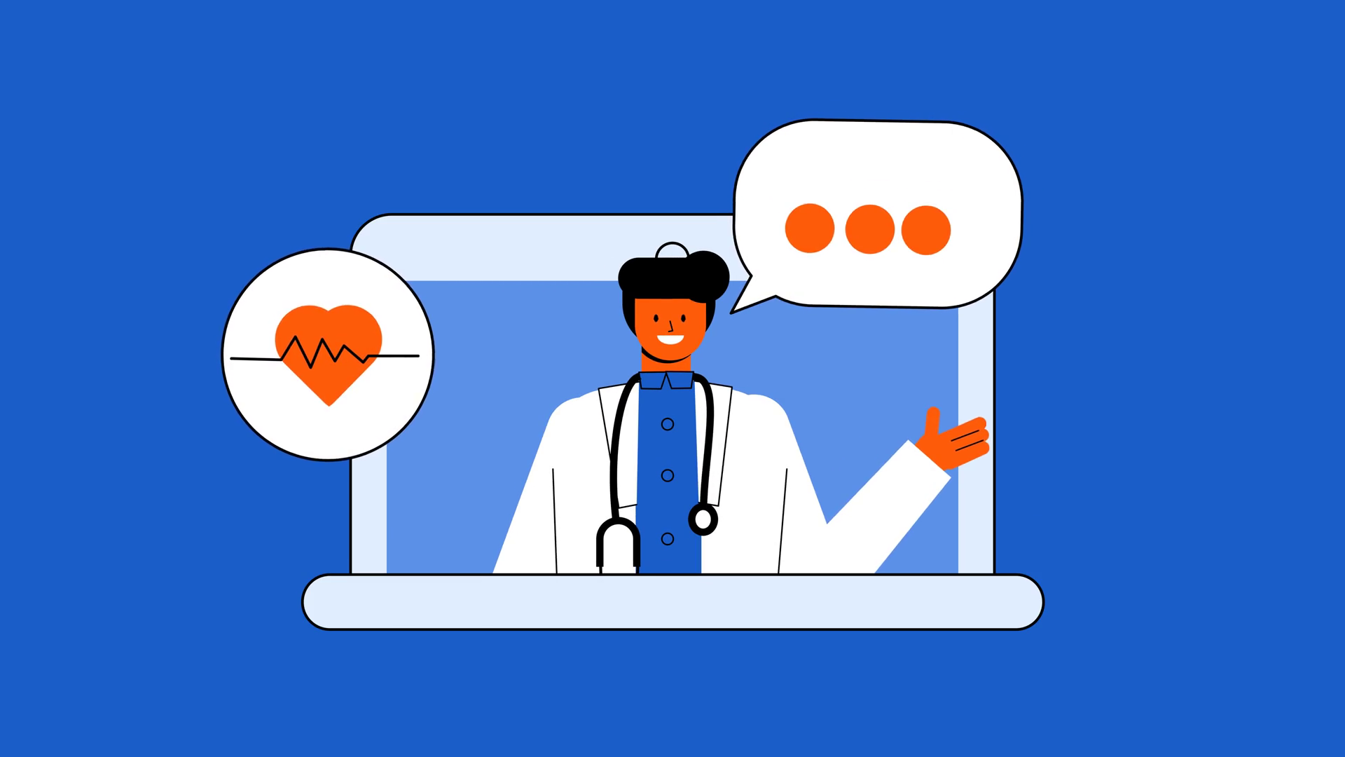 Animation Of Online Consultation With Doctor Stock Footage SBV ...