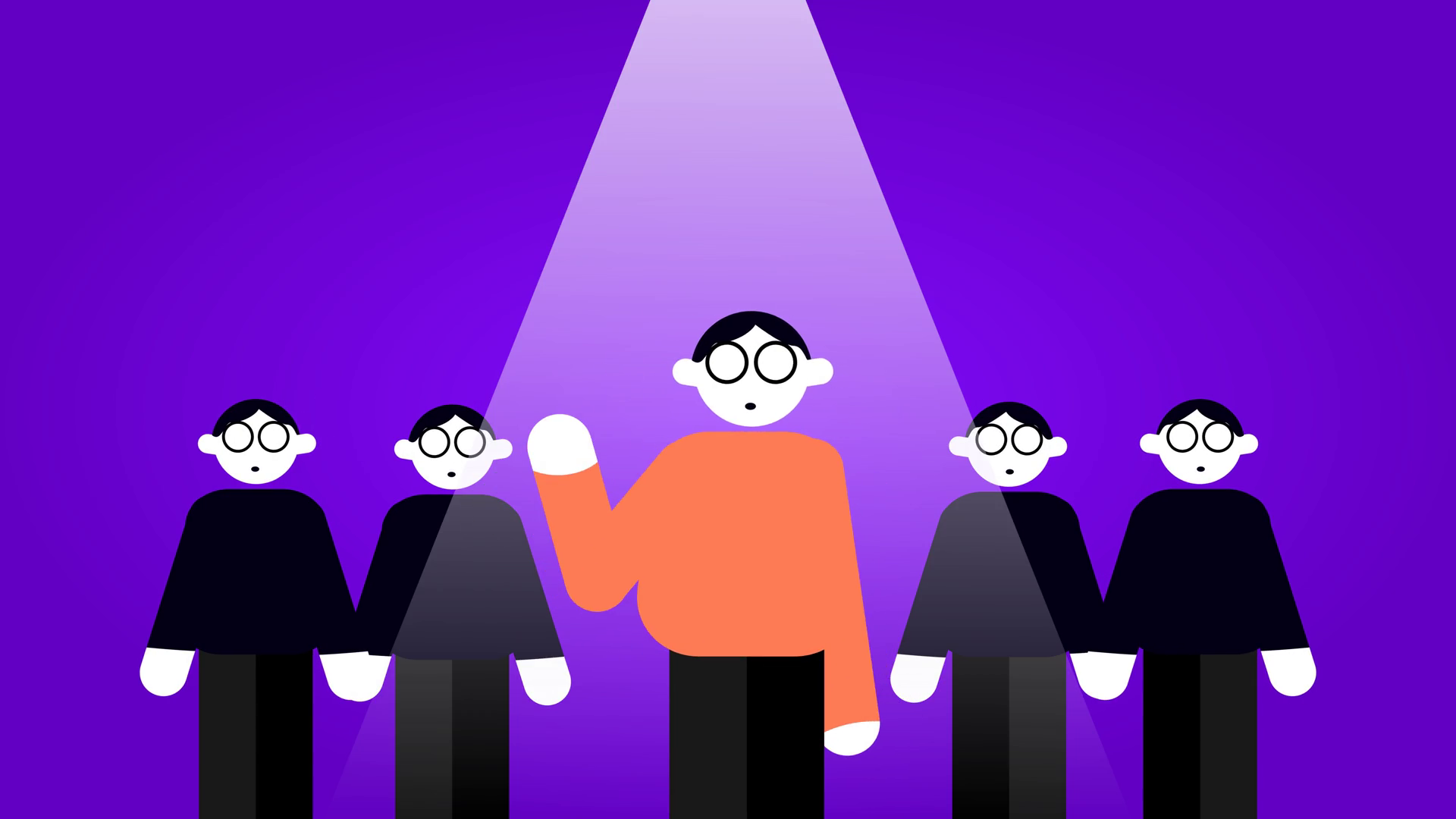 Animation Of Person Standing Out From Under Stock Footage SBV-352444475 ...