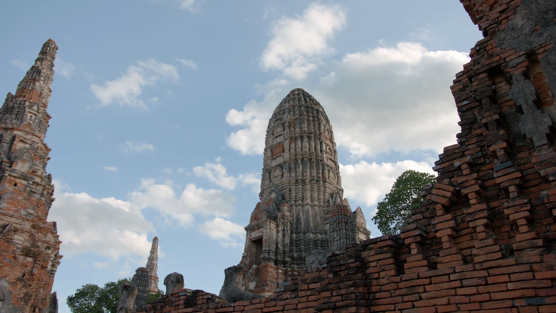 Ground Level Shooting On Area Of Ruins Stock Footage SBV-348477701 ...