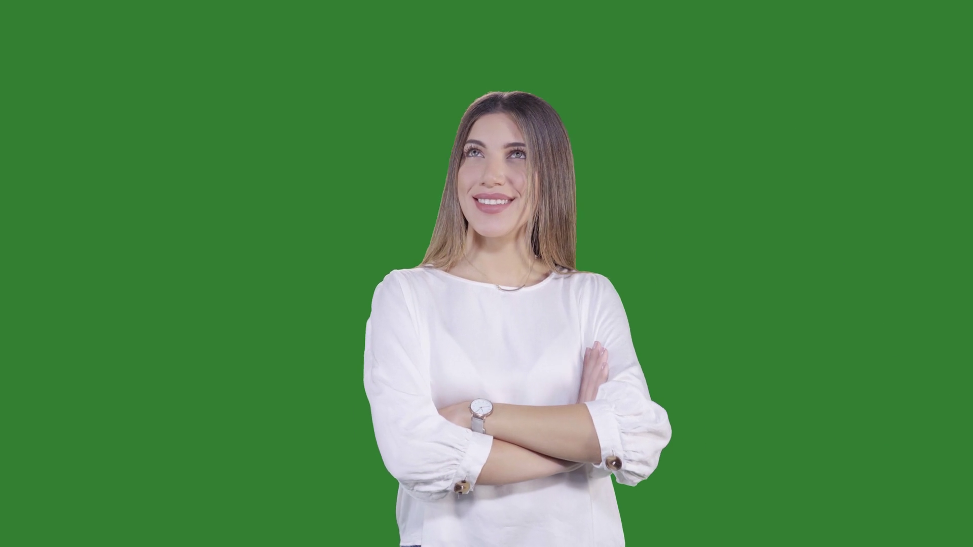Young Women Standing Snaping Finger On Green Stock Footage SBV ...
