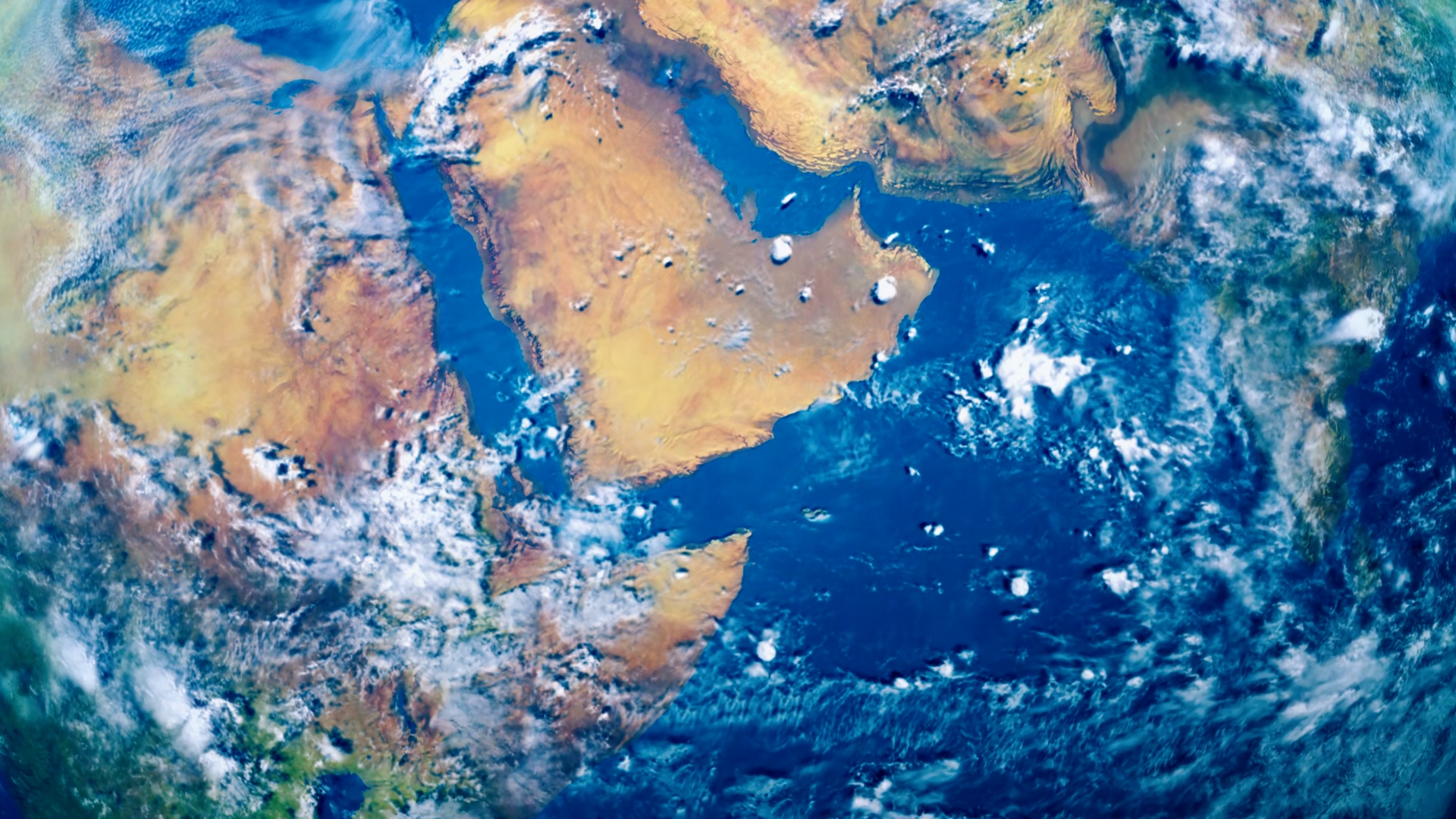 Satellite View Of Middle East Persian Gulf Stock Footage SBV-354247989 ...