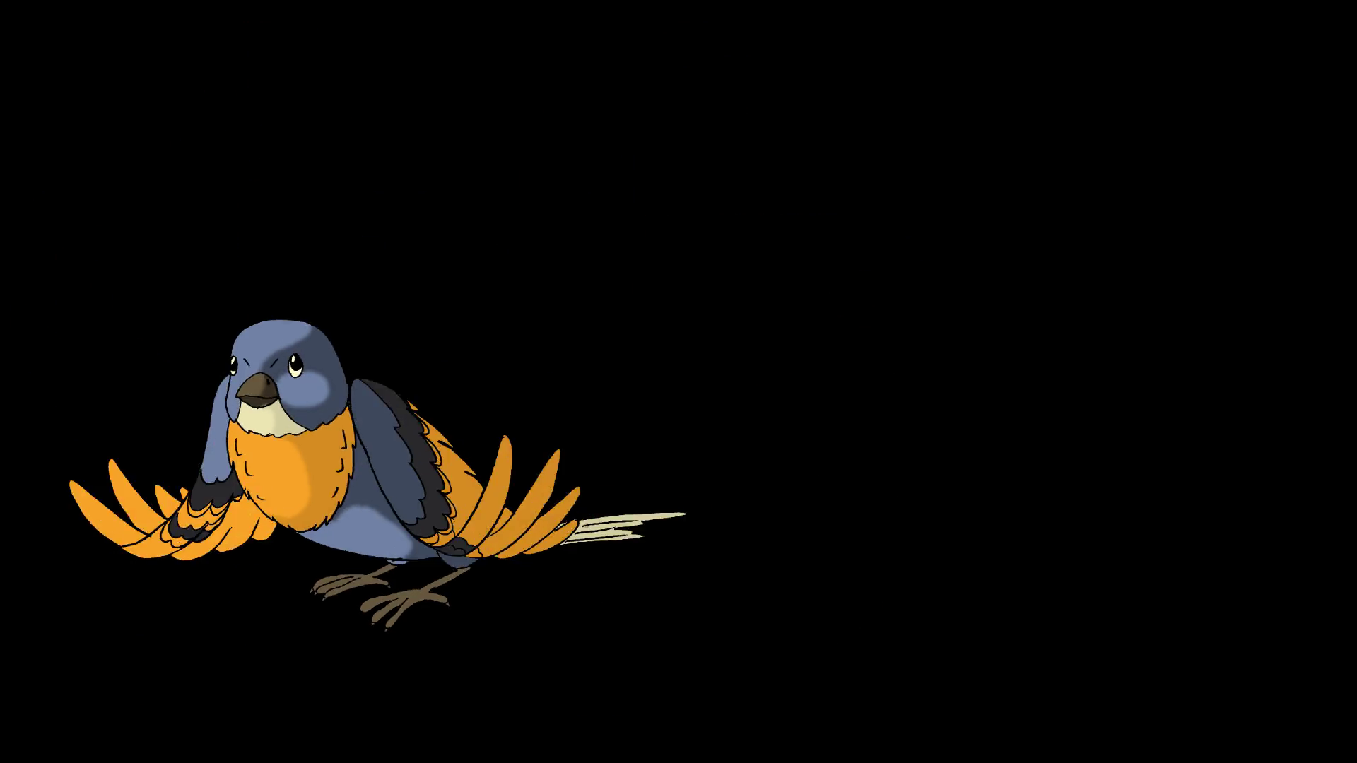 Animated Footage: Little Bluebird Soaring Stock Motion Graphics SBV ...