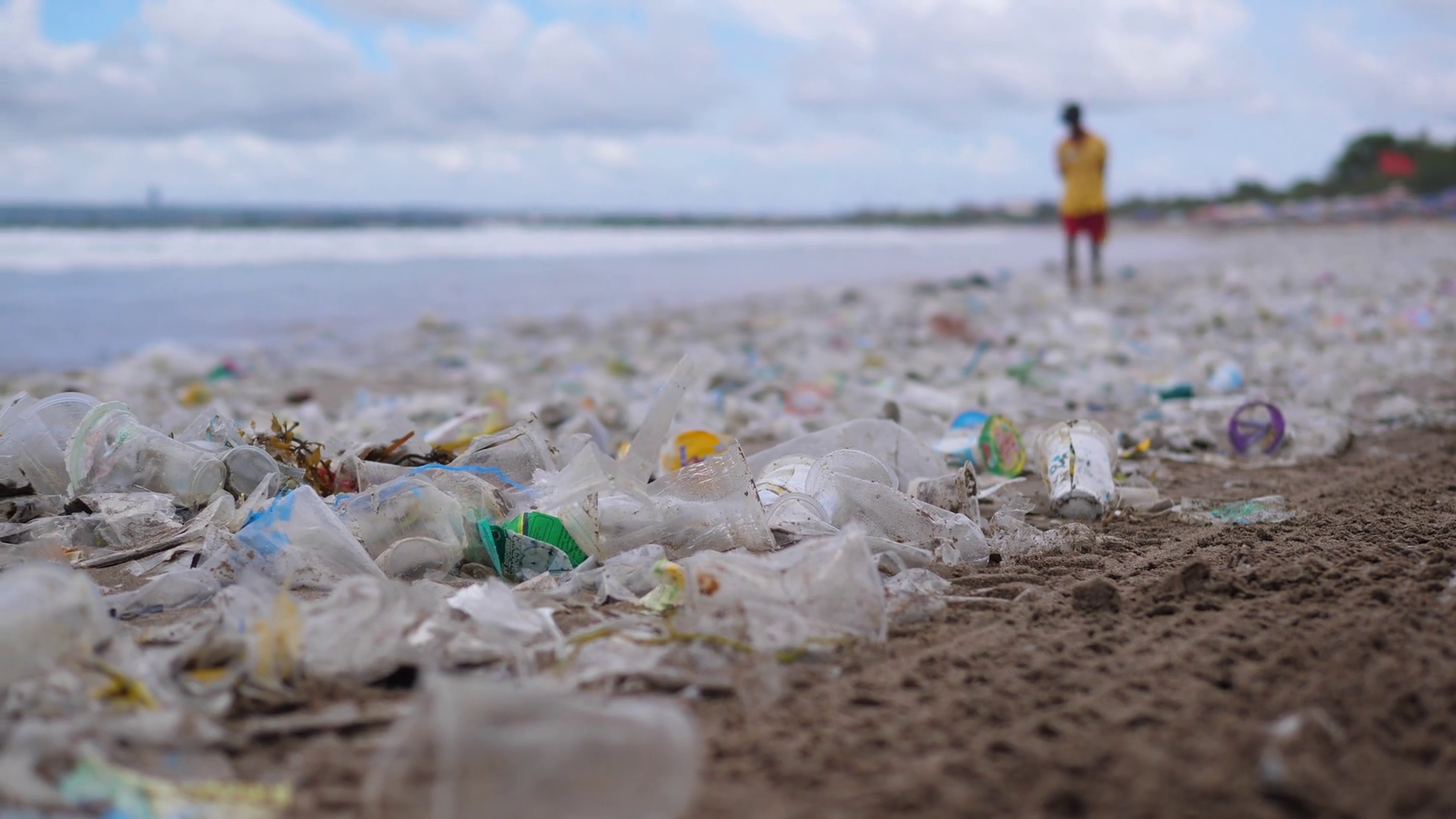 Garbage On Shore Is Threat To Nature Stock Footage SBV-348697316 ...