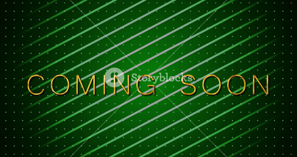 Coming Soon 4K typographic announcement golden shiny glittering text animation. Promotion discount and sale text motion graphic. Advertisement Golden film movie broadcast alert title reveal footage.