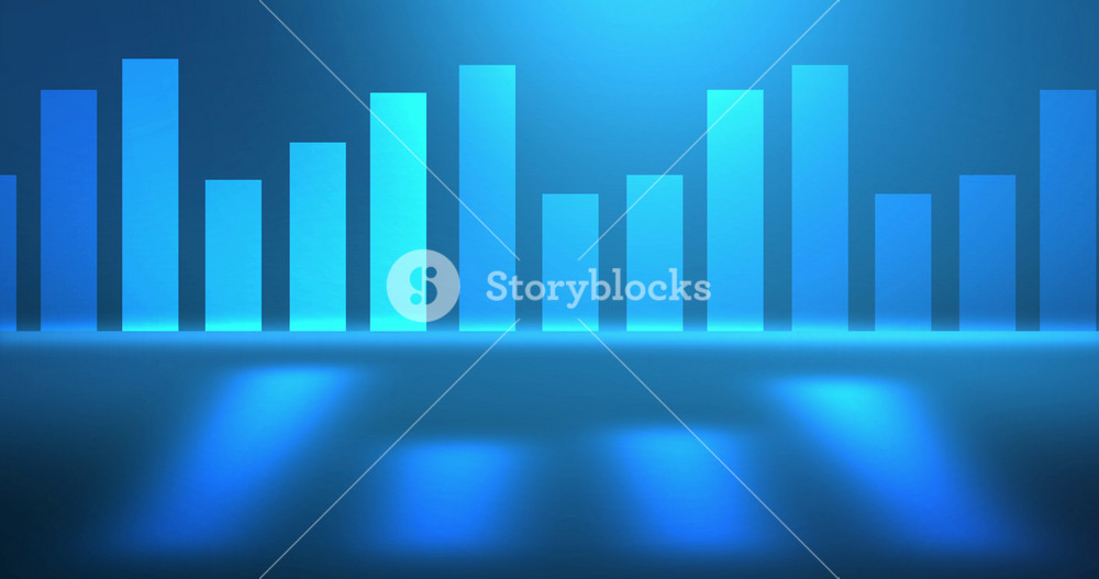 Infinite moving 3d Business chart graph moving corporate background 4K. Yearly financial sales progress report. Investment growth profit showing on equity bg. Market analysis bull effect. Upward bar.
