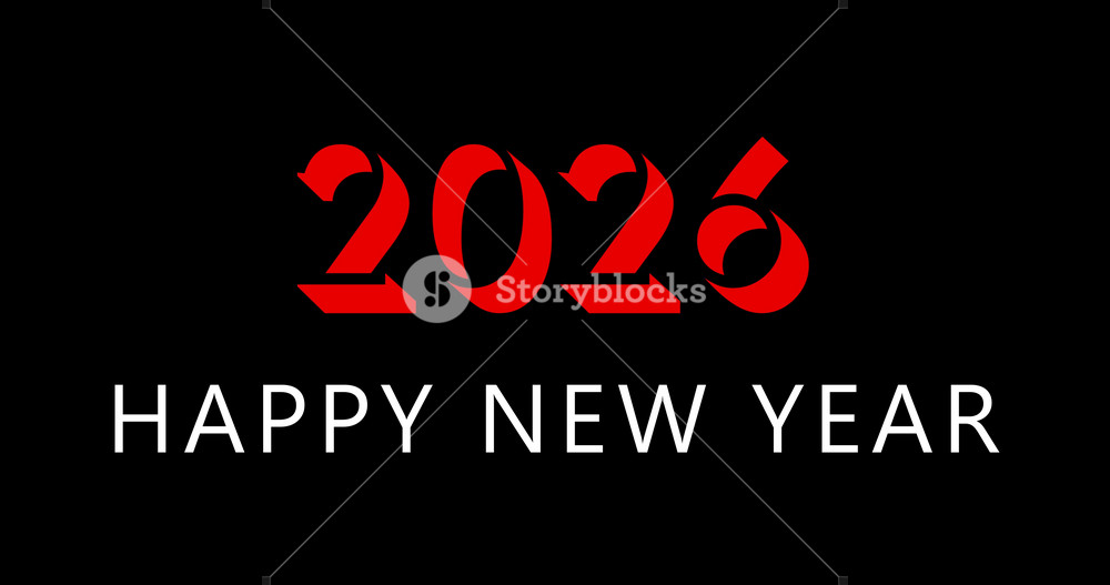 Cinematic title opener intro outro HAPPY NEW YEAR 2026 GOLD animated background 4K. Glowing glittering illuminating gold metallic luxury christmas eve. Loading Countdown Concept, Glistering on Black.