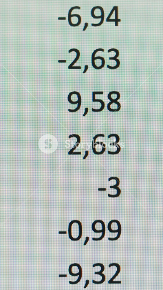 Finance data, Close-up of financial cash flow stocks bitcoin data on PC screen, close up of money numbers, ai agent working. . Tax report