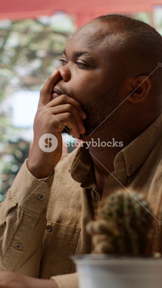 Vertical Video Entrepreneur thinking of a new strategy to obtain more funds and expand the business, increase profit and sales. Financial