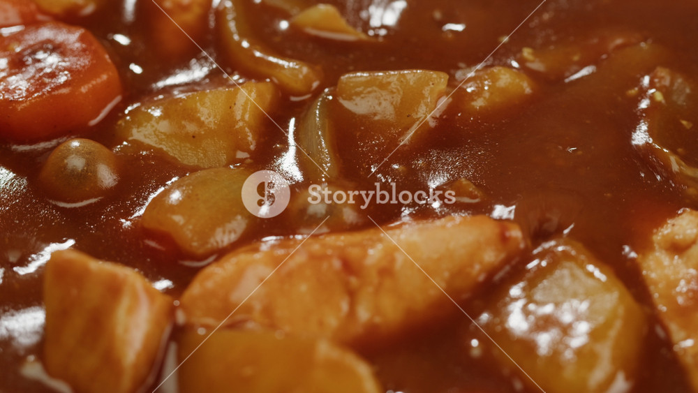 Japanese curry rice with fry pork Tonkatsu, Katsu Kare, Japanese breaded cooking dinner in restaurant, close up macro of asian food.