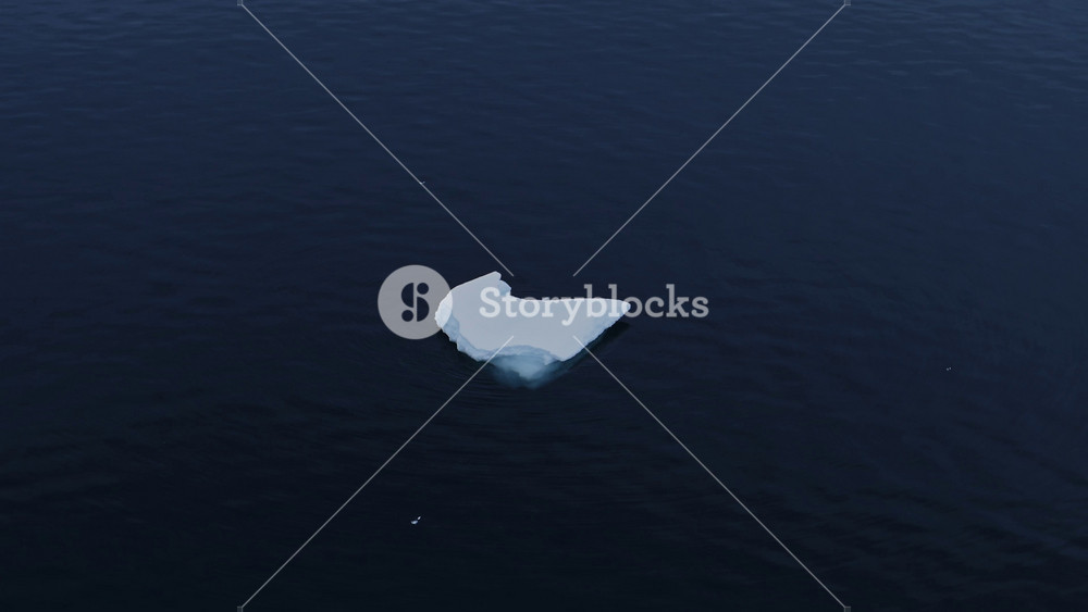 Close Up Sea Ice Floating in Ocean, Small Bits of Ice in Water in Antarctica, Icebergs in Antarctic Peninsula in Winter, Seascape Detail