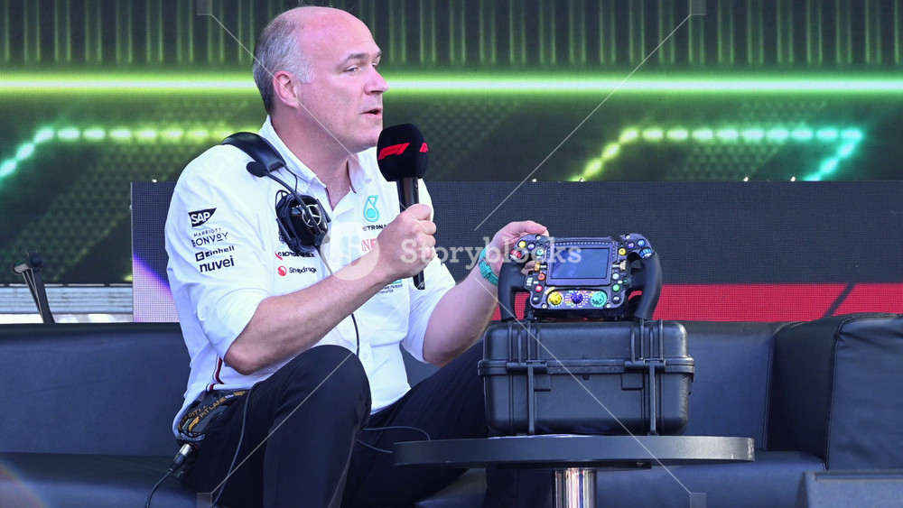 Baku, Azerbaijan - 15 September 2024: Race Day at FIA Formula 1 Qatar Airways Azerbaijan Grand Prix 2024 High Quality Slow Motion 4k Video