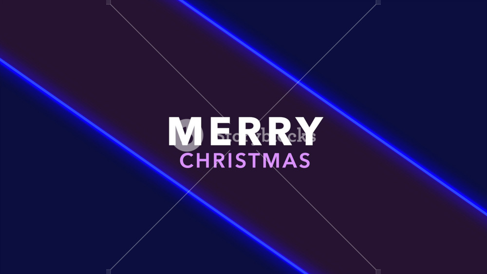 Animation intro text Merry Christmas on fashion and club background with glowing lines. Elegant and luxury dynamic style for club and entertainment template