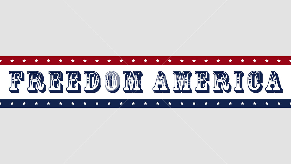 Animated closeup text Freedom America on holiday background, Nation Day of USA. Luxury and elegant dynamic style template for holiday card