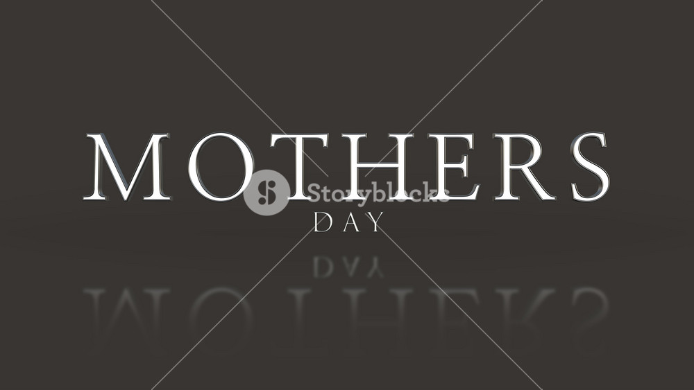 Celebrate Mothers Day with our elegant logo featuring white letters on a black background. Join us in honoring motherhood and embrace the joy of this special event