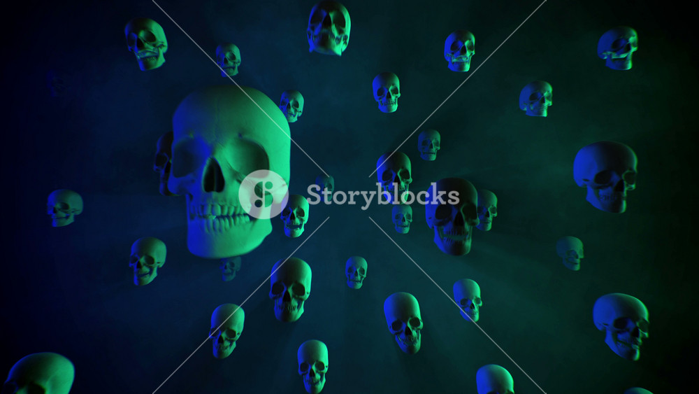 Skulls Background is a skulls flying on screen for use as background on ...