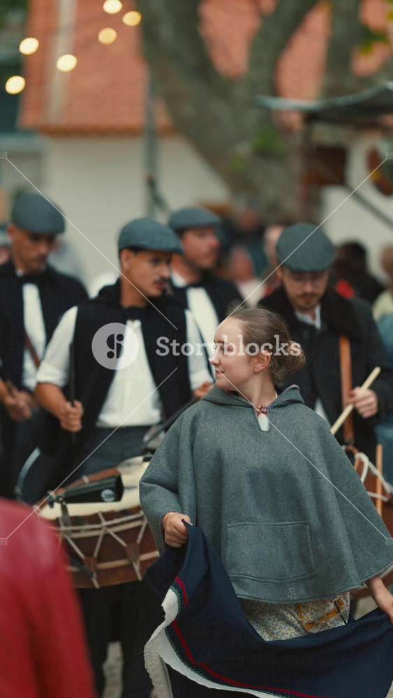 May 9, 2026 - Pinhal Novo, Portugal - Mercado Caramelo - a traditional Portuguese holiday - traditional music and dance at local celebration