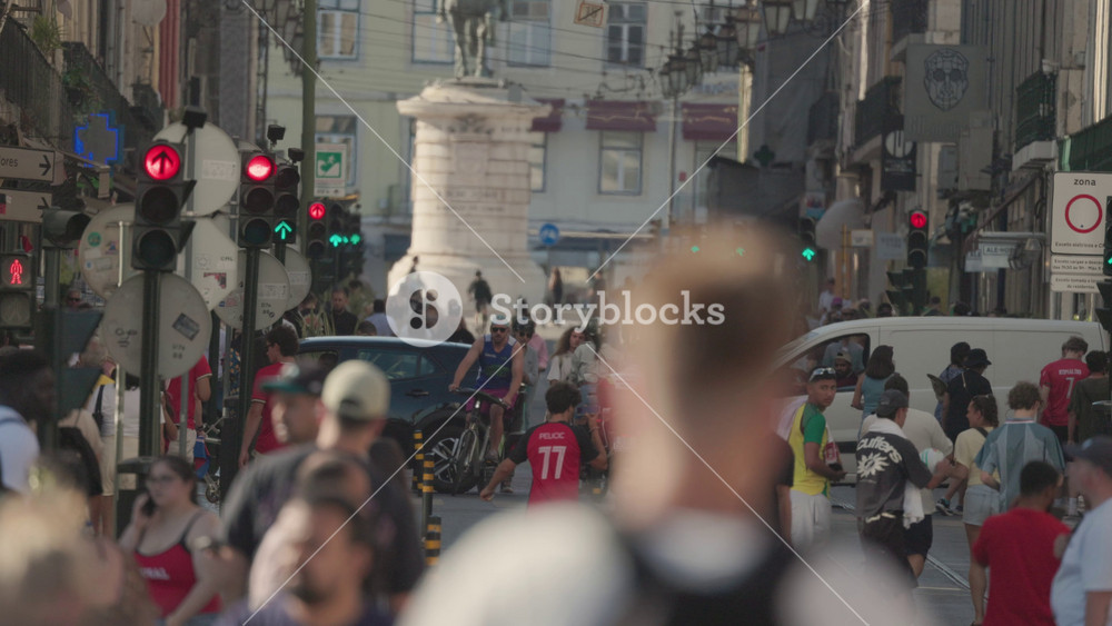 17 june 2026, lisbon, Portugal - Football fans gather in the city during the mundial championship event in the streets