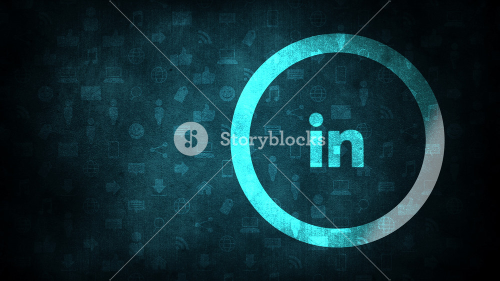 Moscow, Russia - December 9, 2020: Icons of LinkedIn social network on simple background. Elegant and luxury dynamic style for business, corporate and social template