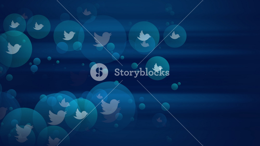 Moscow, Russia - December 9, 2020: Animation Motion icons of Twitter social network on simple background. Elegant and luxury dynamic style for business, corporate and social template