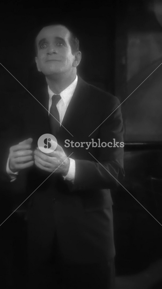 1927 - In this musical film, a man (Al Jolson) finishes singing "Dirty Hands, Dirty Face" for an audience at a club and asks his bandleader to start another song.