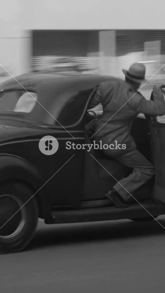 US - 1942 - in this action film, a gangster gets away in a car. Two reporters pursue him and manage to get his picture before they crash on the side of the street.