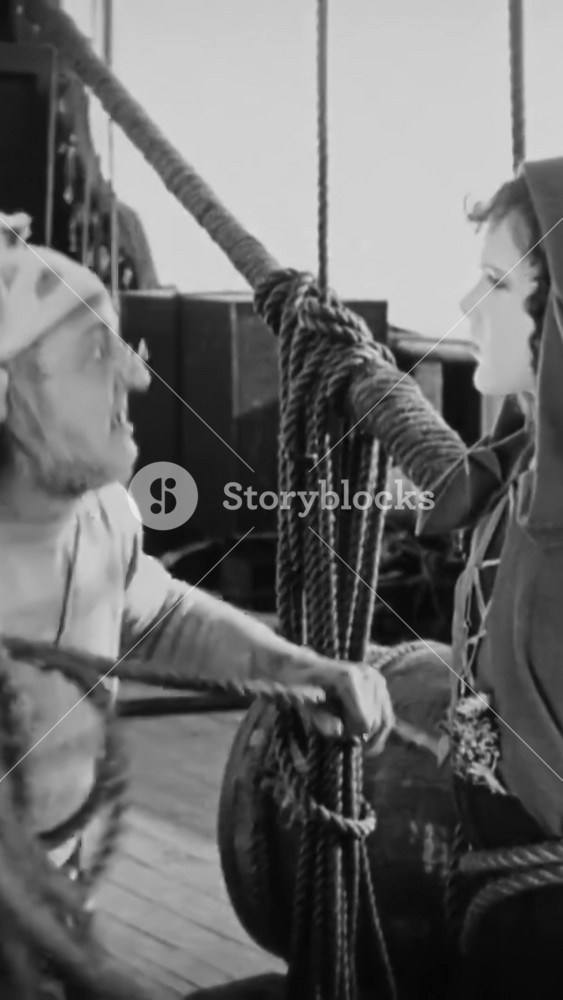 1924 - In this adventure fantasy film, a pirate asks a girl to be his mother. She refuses and he continues tying her to the mast of the ship with a rope.