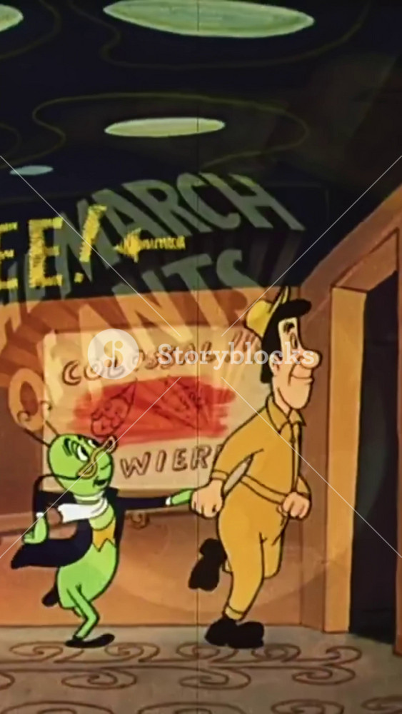 1950 - In this animated Cold War propaganda film, an auto mechanic goes to a movie theater for ants and sees a newsreel about their controlling government.