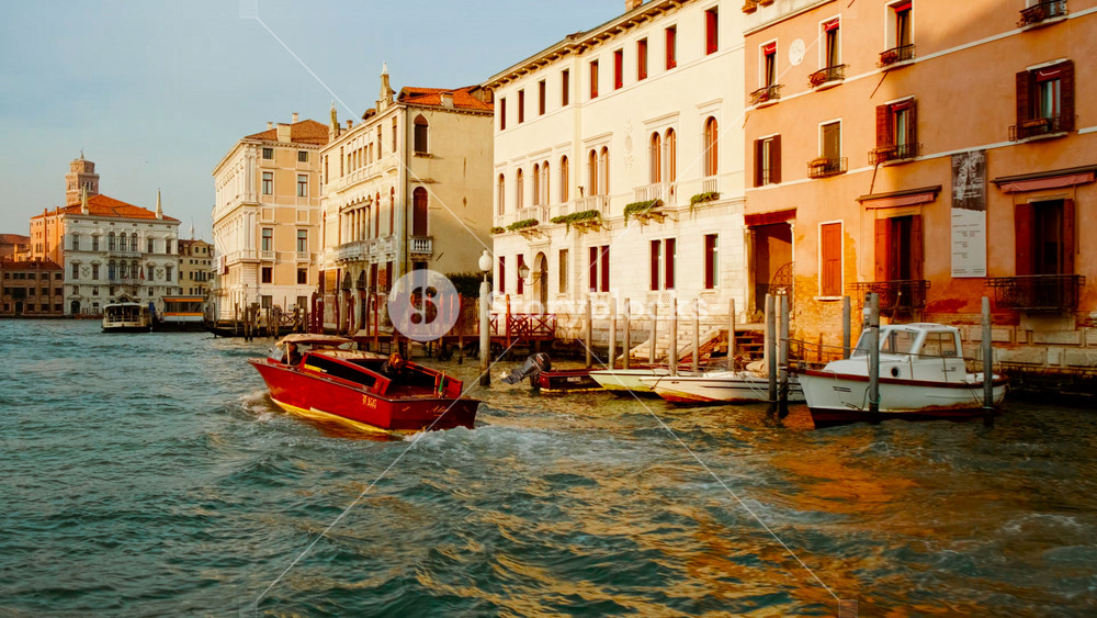 VENICE, Italy, 7 NOVEMBER 2024 - Revealing the beautiful architecture along the Grand Canal in Venice, Italy. Venice is an archipelago of 126 islands linked by 472 bridges