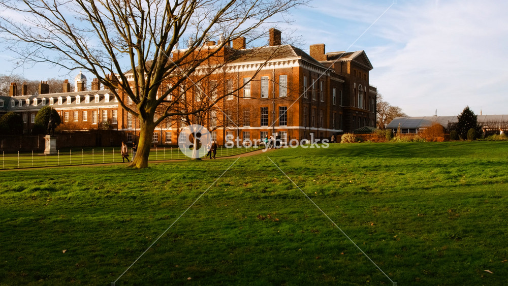 LONDON, United Kingdom, circa 2019 - Kensington Palace, home to the Duke and Duchess of Cambridge in West London, England, UK