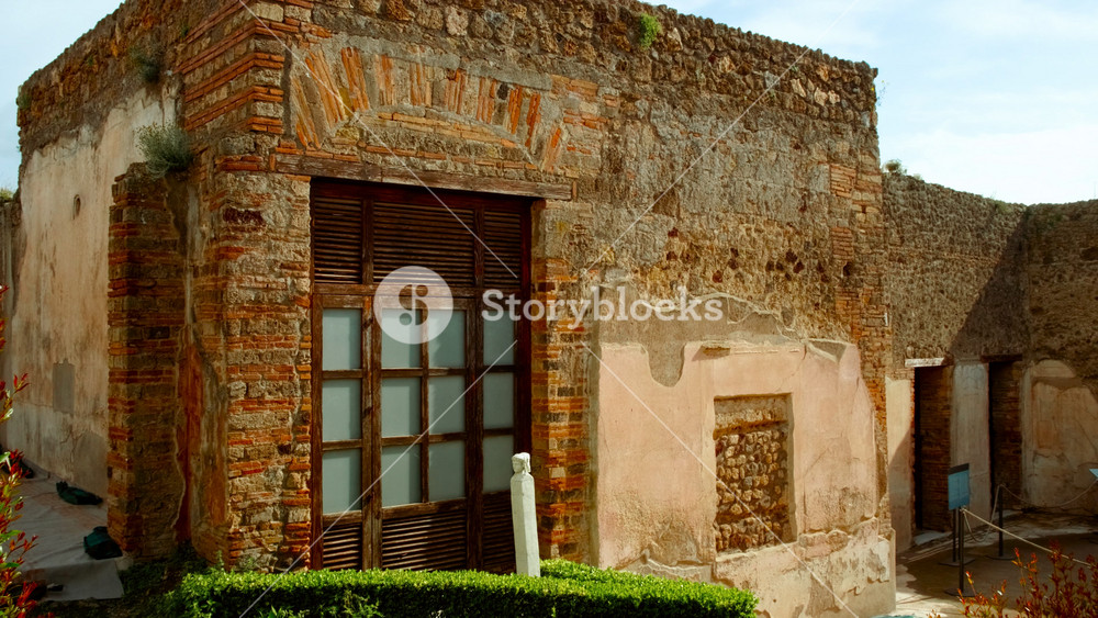 The House of Marcus Lucretius (Casa delle Suonatrici), Pompeii, Naples, Campania, Italy, an ancient Roman city buried by Vesuvius in 79 AD