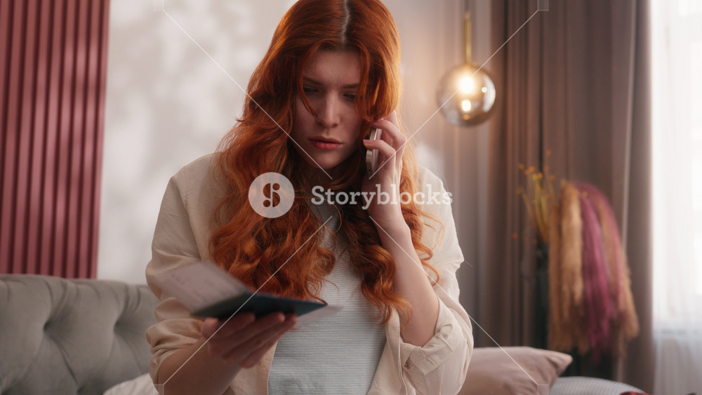 Angry stressed female woman girl lady at home bedroom bed trying booking tickets laptop hotel fly airline error prepare trip vacation travel