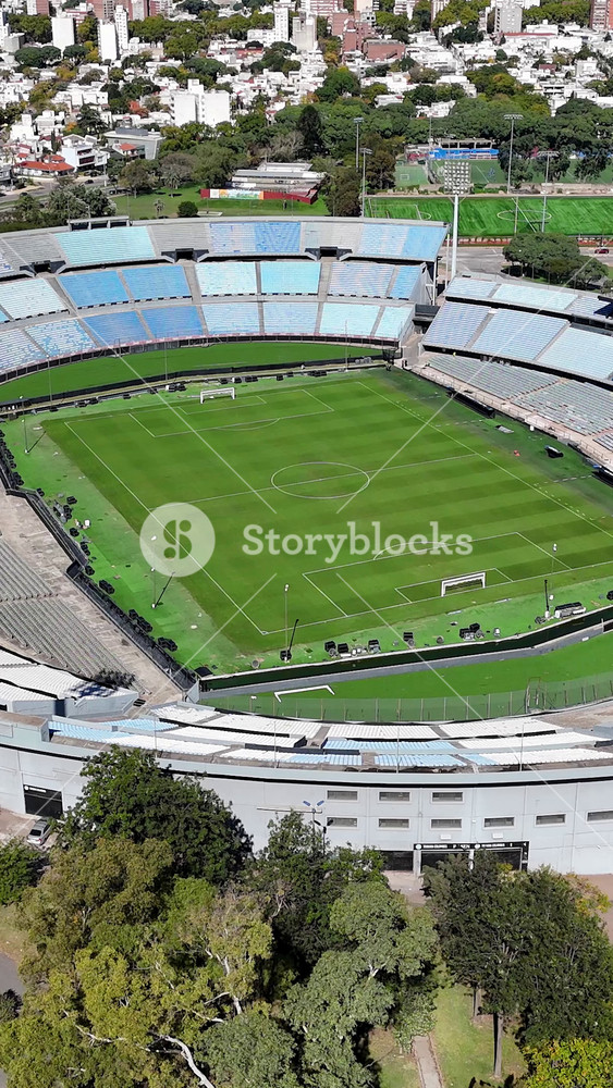 Centenario Stadium In Montevideo In Uruguay. Soccer Stadium. Downtown District. Football Field. Centenario Stadium In Montevideo In Uruguay. Sports Arena. Football Stadium.