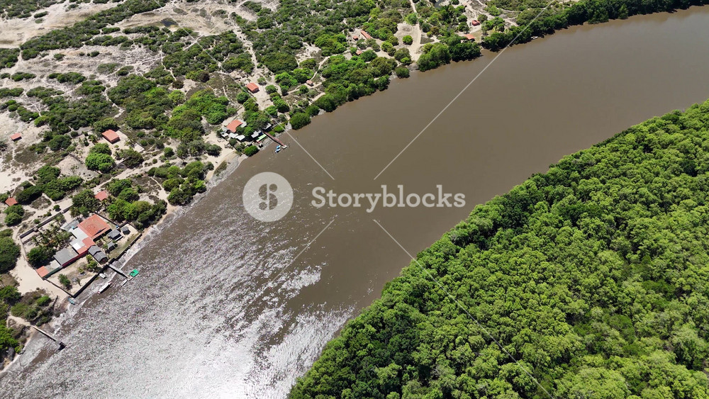 Parnaiba Delta At Parnaiba In Piaui Brazil. Winding River. Nature Scenery. Parnaiba Delta At Piaui. Brazilian Delta Of The Americas. Beach Landscape. Vacations Travel. Brazil Northeastern.