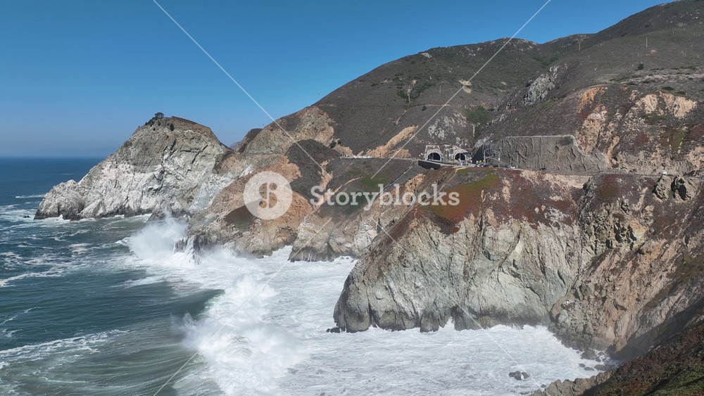 Coastal Line In Highway 1 California United States. Big Sur Landscape From Above In Pacific Coast Highway. Paradise Island Landscape Grateful Amazing. Paradise Island Coast. Highway 1 California.