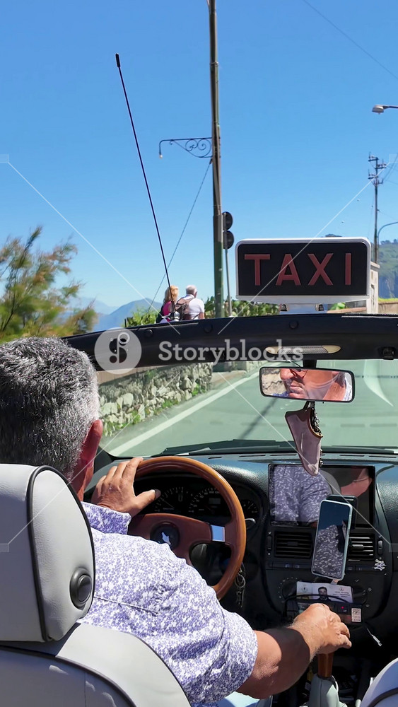 Luxury Taxi At Capri In Naples Italy. Convertible Taxi. Capri Island Landscape. Luxury Taxi At Capri In Naples Italy. Stunning Skyline. Tourism Travel. Capri Island Experience.