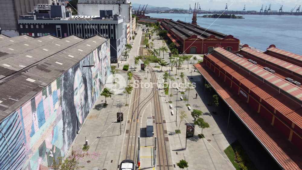 Rio De Janeiro, Brazil - 5.26.2025 - Railroad Station At Rio De Janeiro In Rio De Janeiro Brazil. Sunny Day. Stunning Railway Station In Downtown Cityscape Scene.
