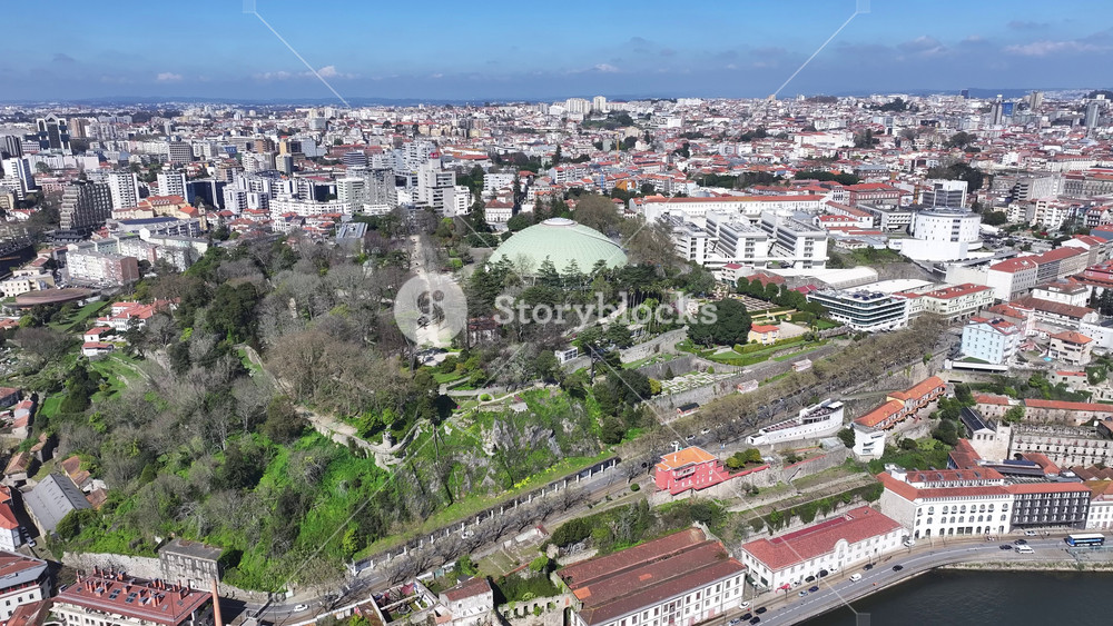 Nature Park At Porto In Porto District Portugal. Leisure Park Landscape. Modern Arena. Stadium Of Sports Scenery. Nature Park At Porto In Portugal. Tourism Landmark.